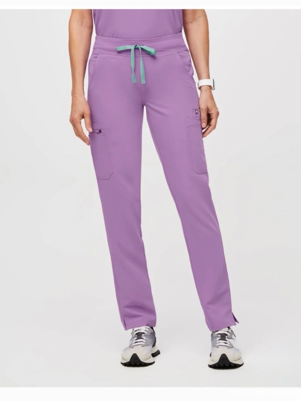 Figs Yola High Waist Cargo Scrub Pants Lavender Purple Size S Like New!